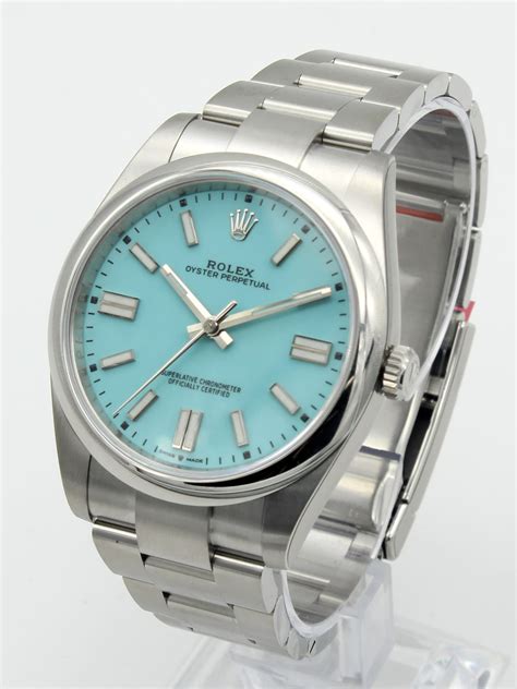 2001 rolex oyster perpetual blue dial|Rolex Oyster Perpetual 41 tiffany.